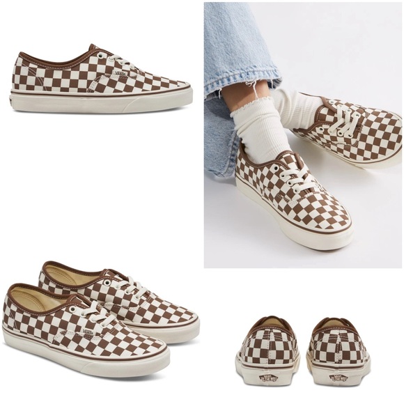 VANS Checkerboard in White/Brown - Picture 3 of 3